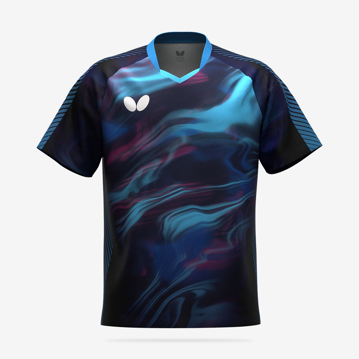 Butterfly Rimeral Shirt - Navy-Sky
